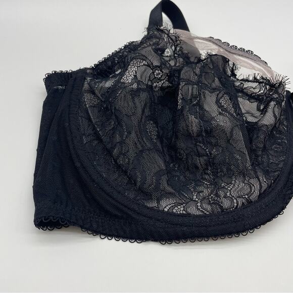 Smart & Sexy Unlined Sheer Black Lace Bra - Picture 6 of 10
